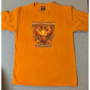 Harley Davidson T Shirt Mens Xl Phoenix Flame Eagle Denver Colorado Graphic